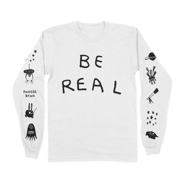 Be Real Long Sleeve Tee in White